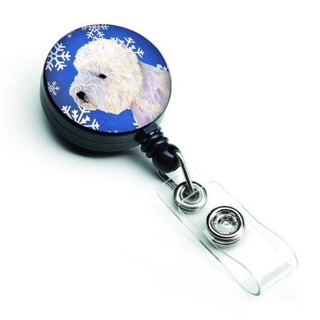 CAROLINES TREASURES Westie Winter Snowflakes Holiday Retractable Badge Reel LH9270BR